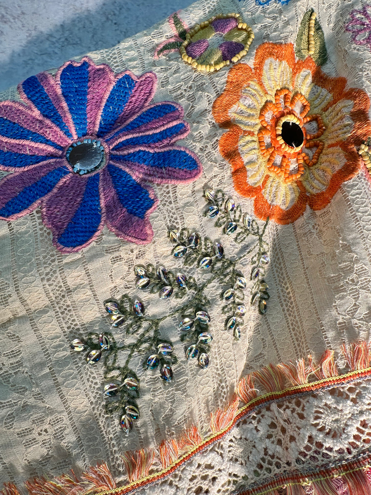 Bungalow Boho Embroidered Pant  + Top Set