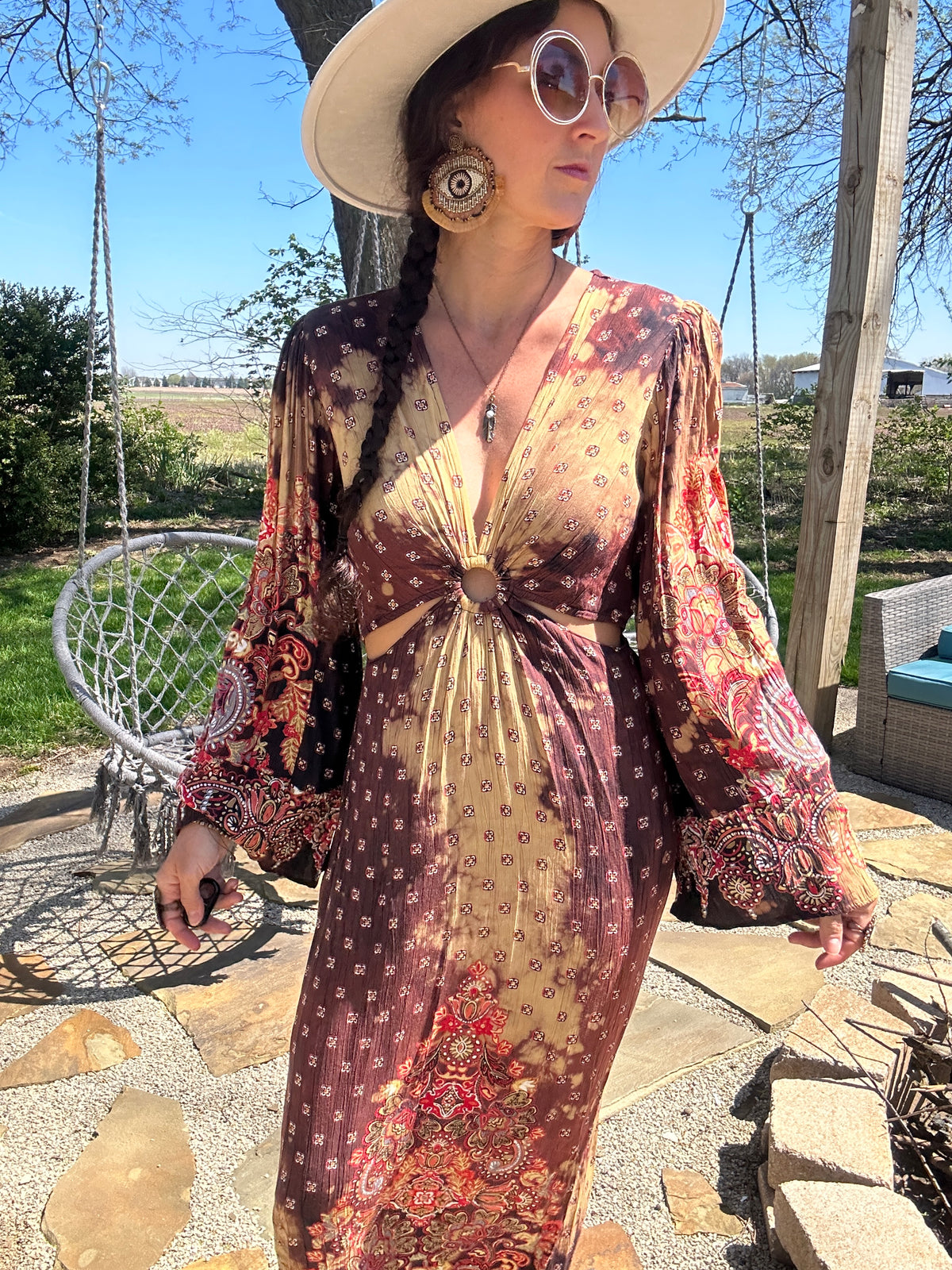 Bohemian Open Cutout Dress