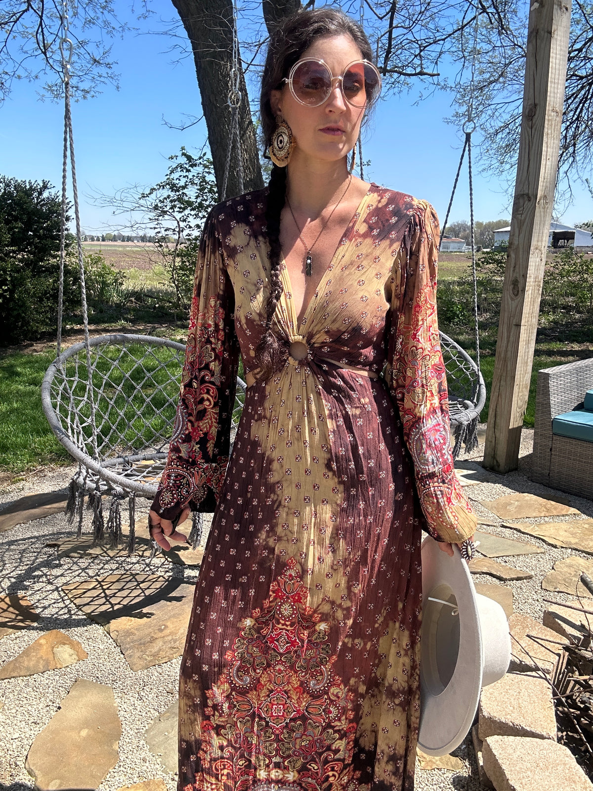 Bohemian Open Cutout Dress