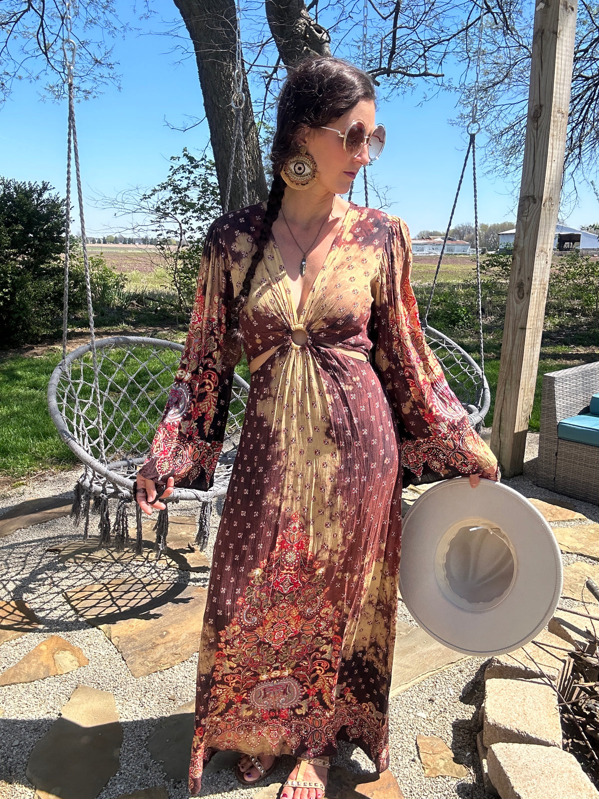 Bohemian Open Cutout Dress