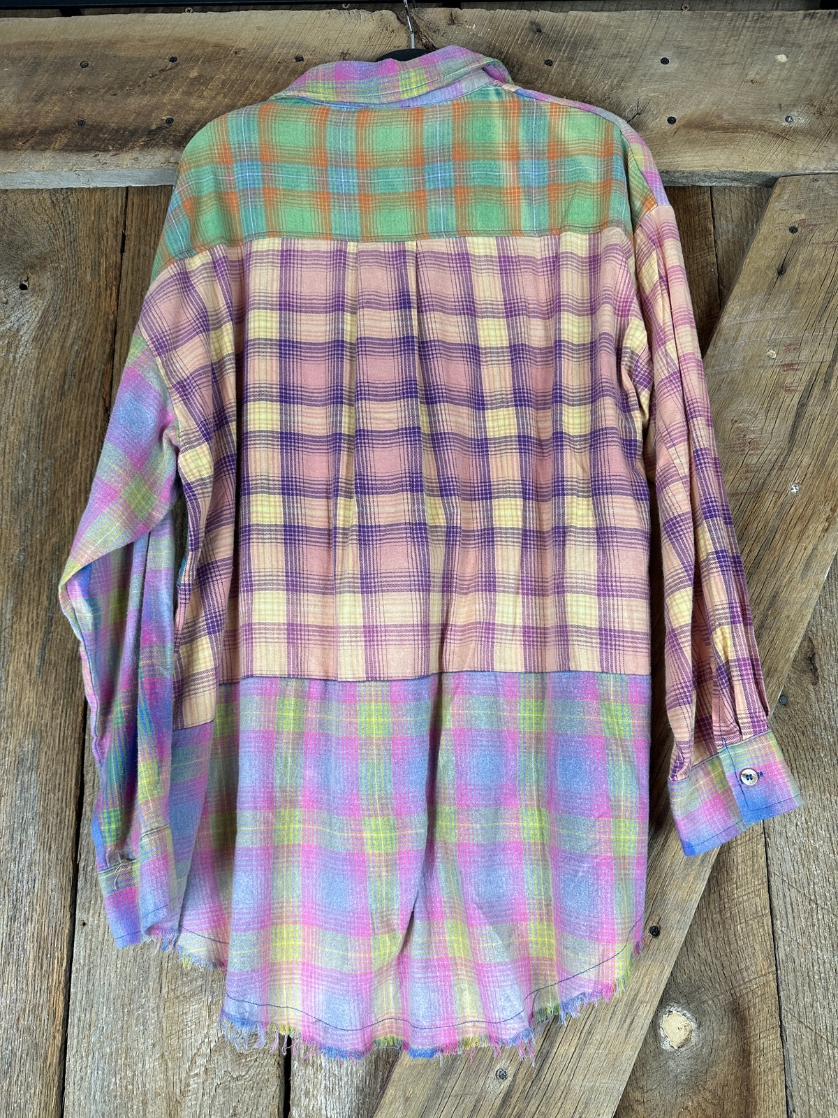 Spring Vibes Mixed Plaid Flannel