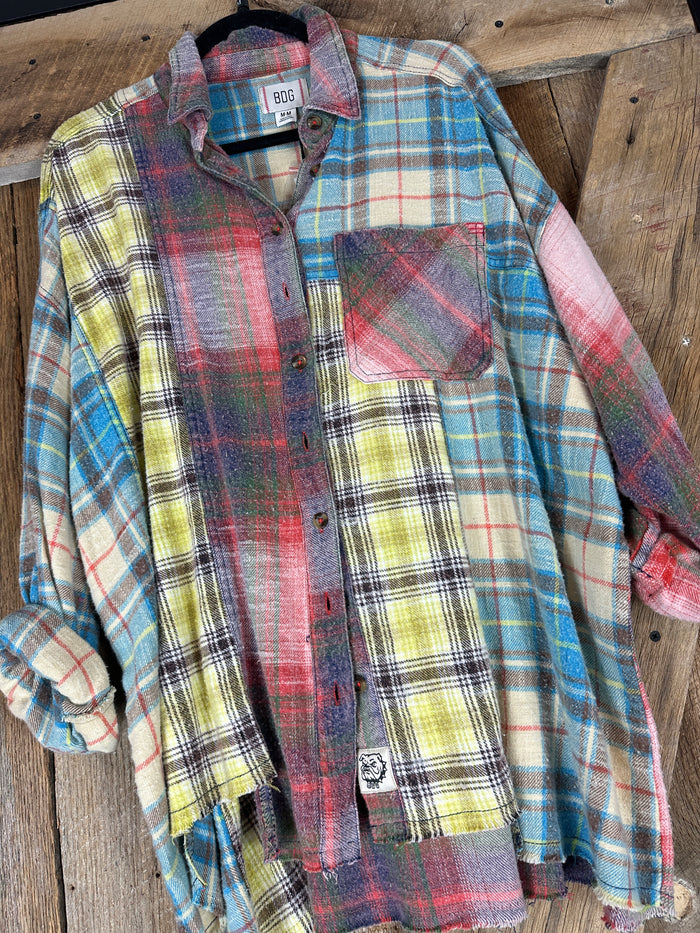 URBN Multi Mixed Plaid Flannel