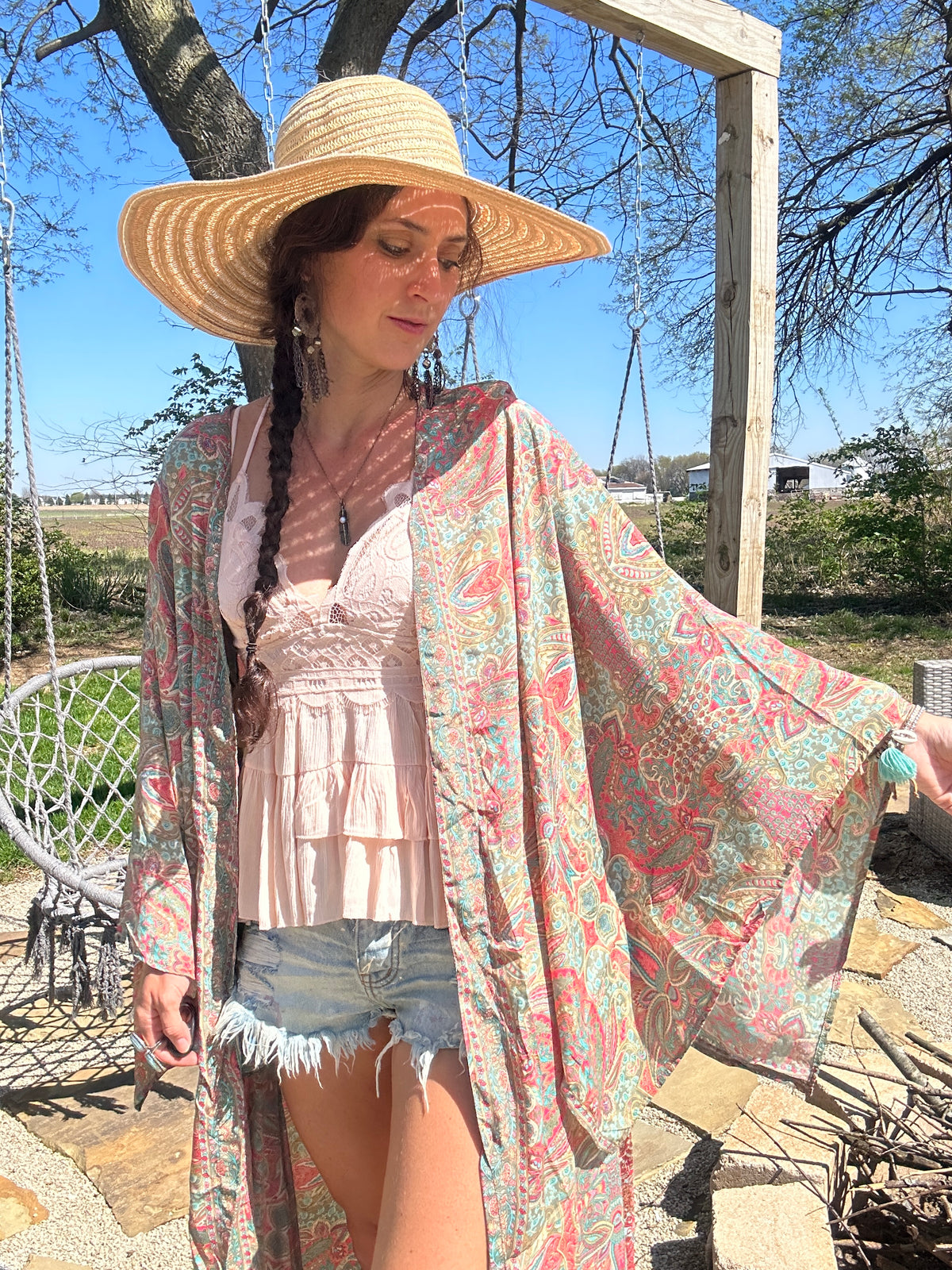 Daydreamer Duster Ruffled Kimono