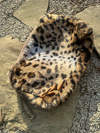 Cheetah Oversized Fur Wristlet