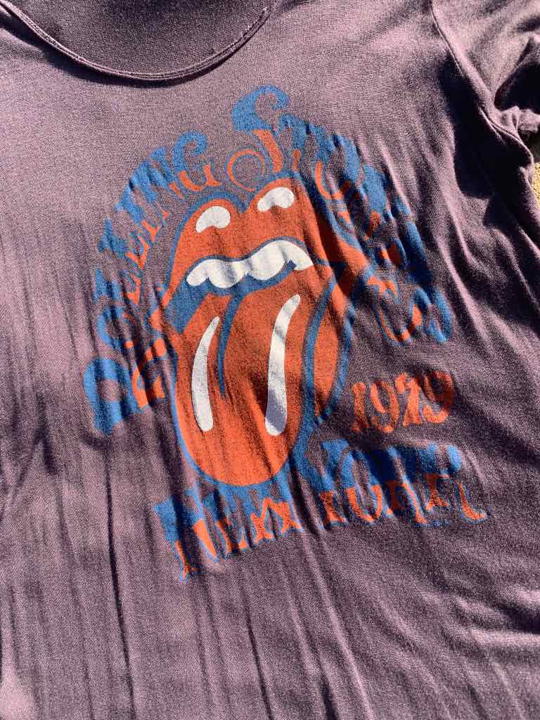 Rolling Stones Curved Hem Tee - L