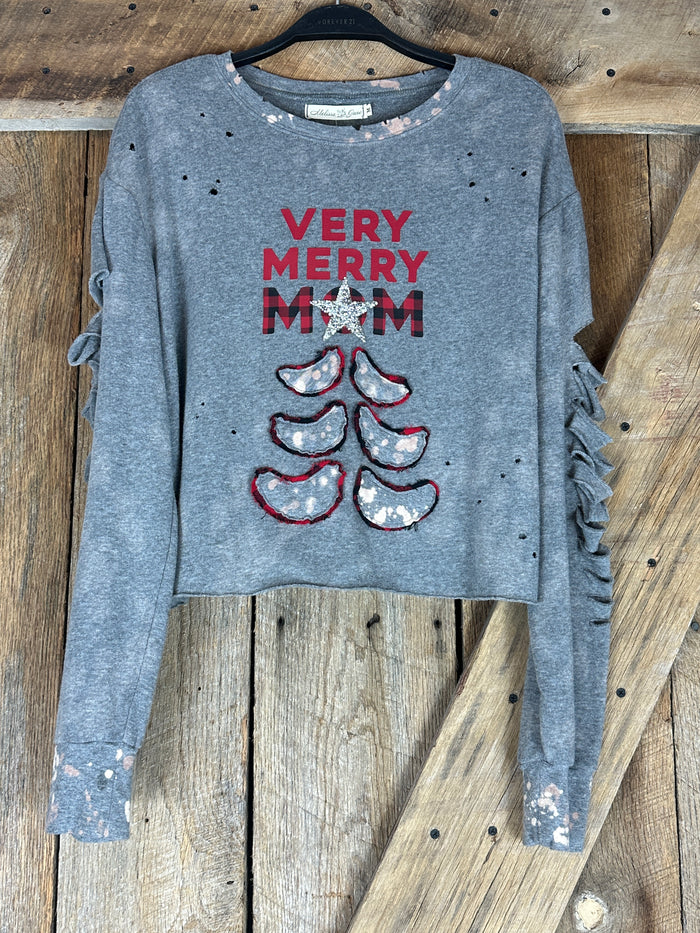 Very Merry Mom Bling Classic Sweatshirt