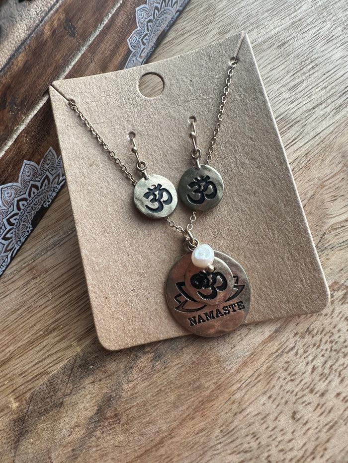 Yoga Inspired Necklace + Earring Set