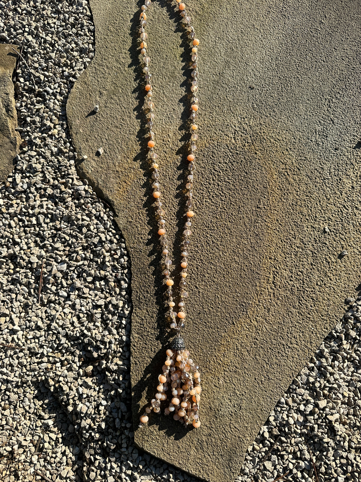 Bohemian Beaded Tassel Necklace