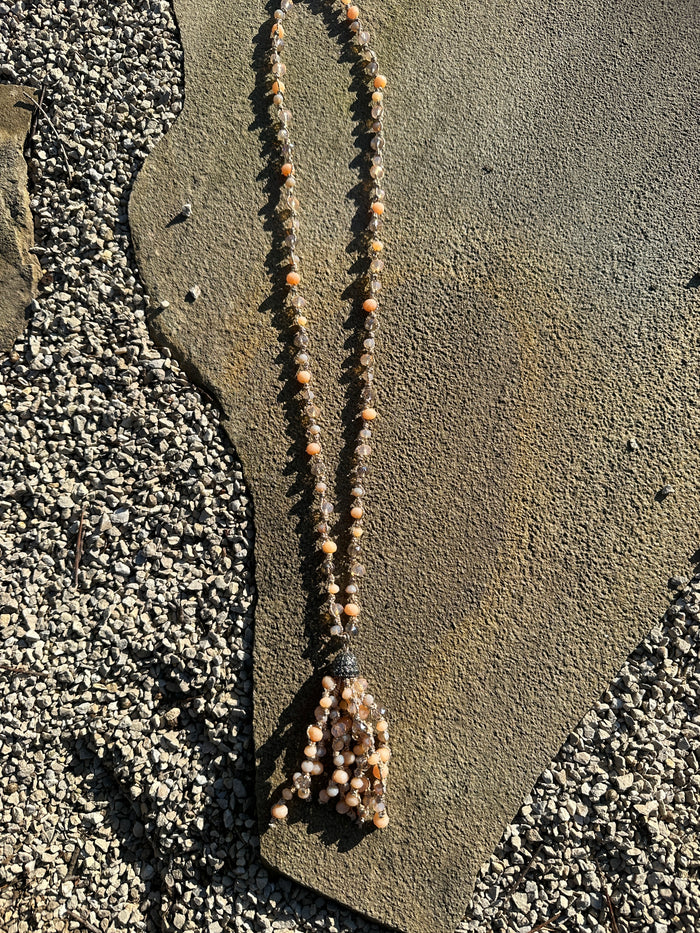 Bohemian Beaded Tassel Necklace