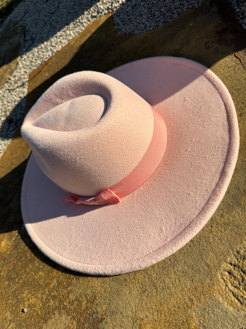 Pretty in Pink Felt Hat