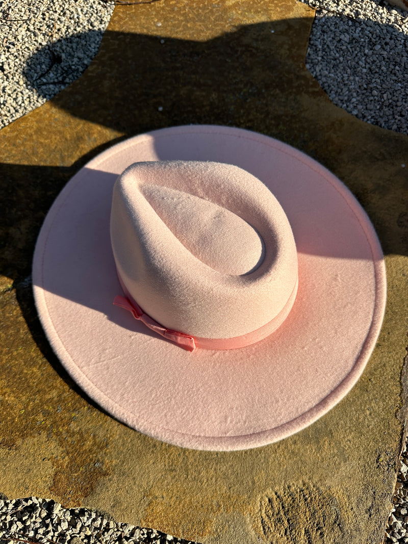 Pretty in Pink Felt Hat