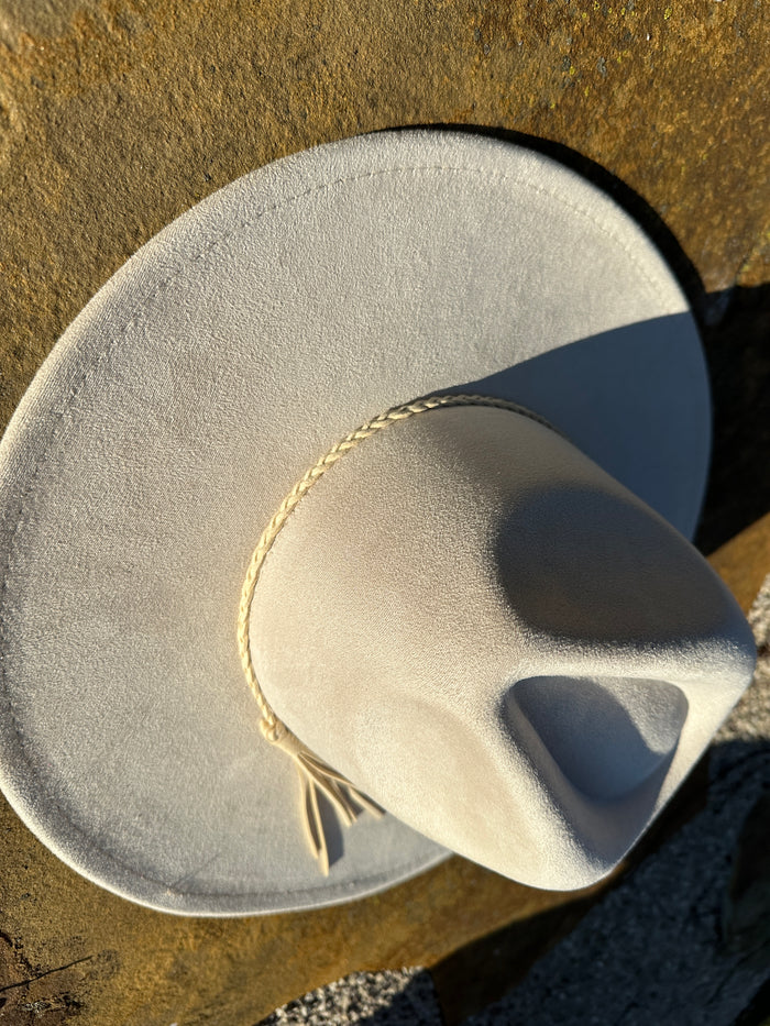 Wild and Free Flat Brim Hat - Ivory