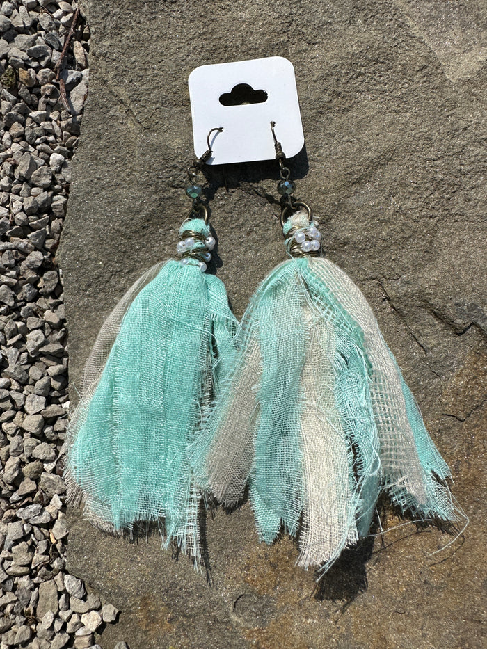 Artisan Lace Tassel Earrings