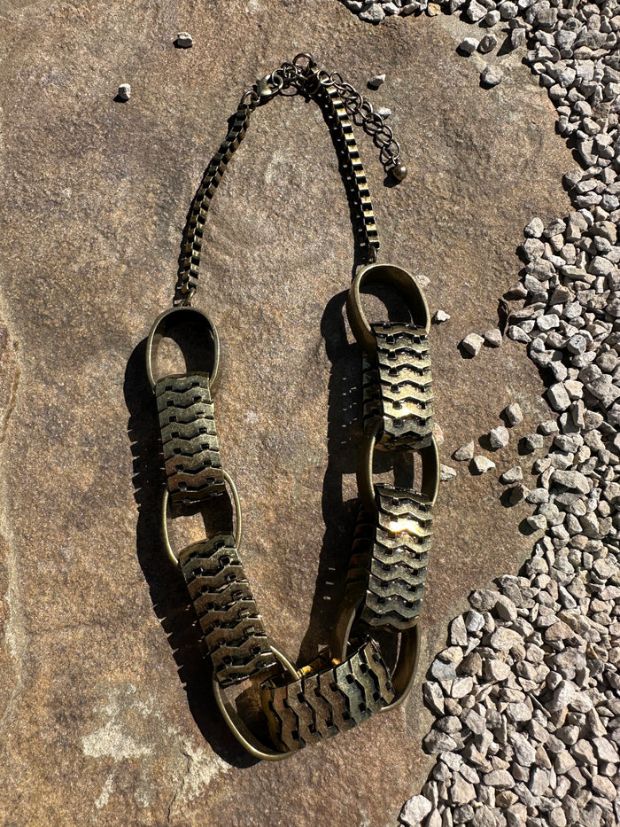 Golden Chain Statement Necklace