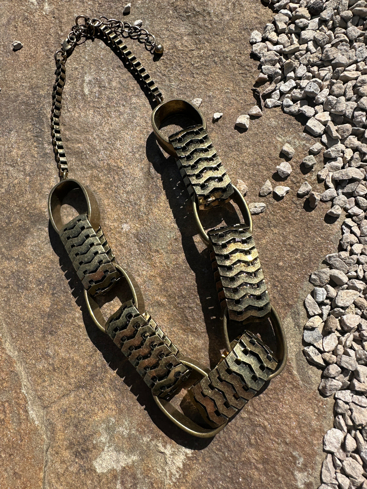 Golden Chain Statement Necklace