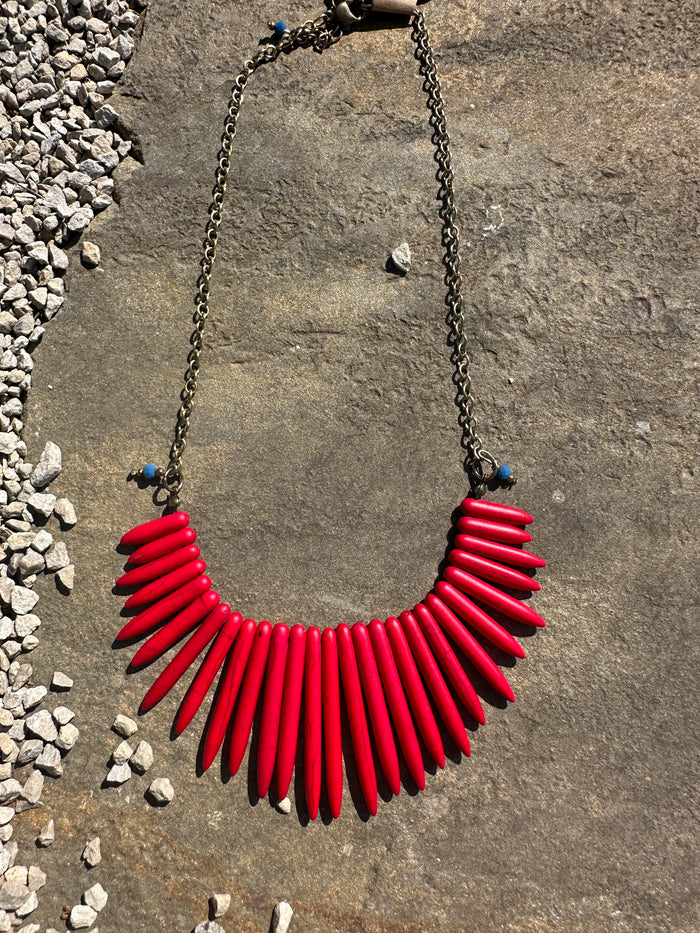 Festival Red Statement Necklace