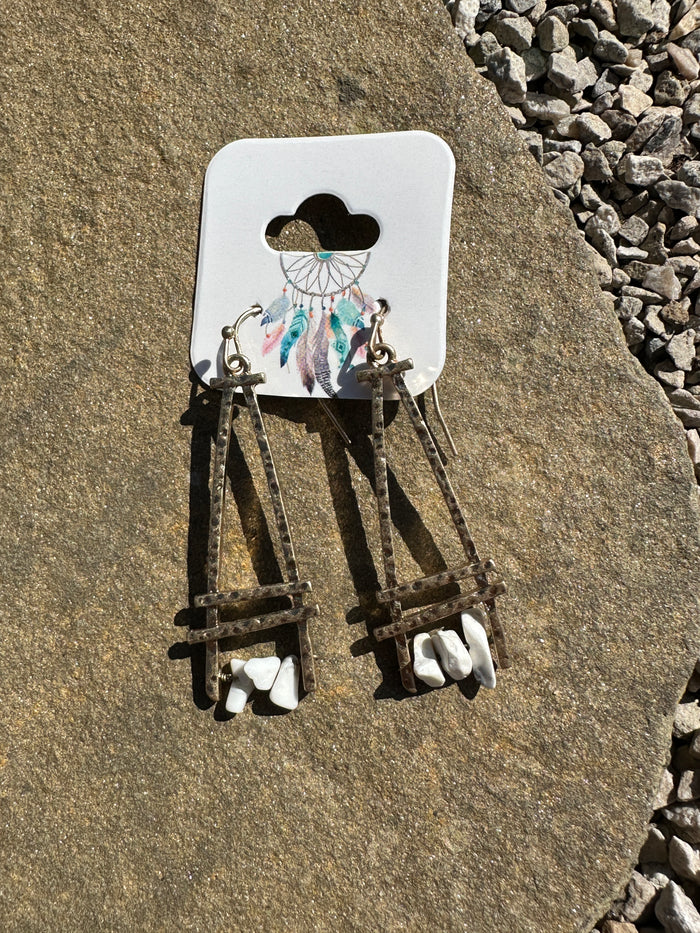 Golden Rock Simple Earrings