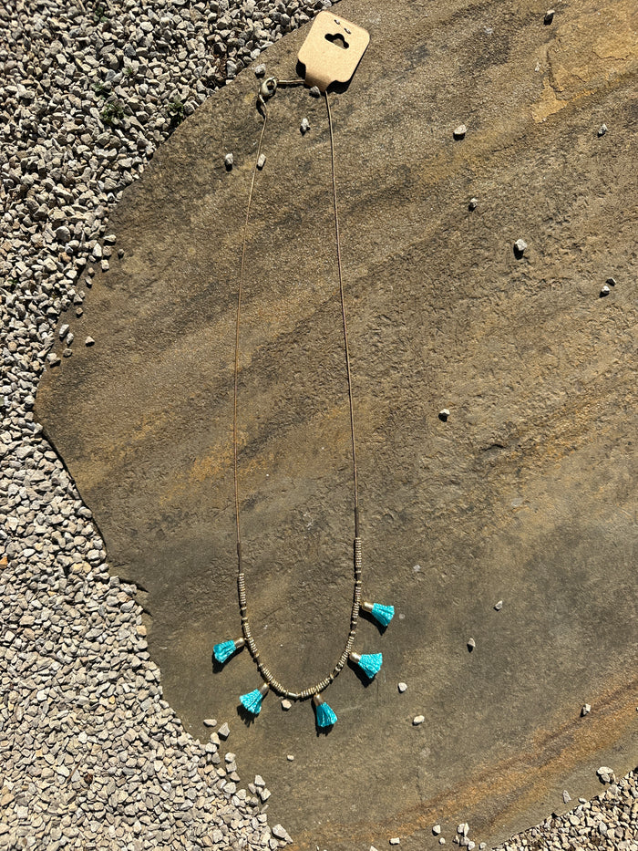 Bohemian Summer Waves Tassel Necklace