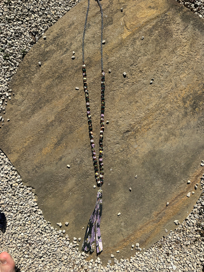 Festival Lavender Floral Necklace