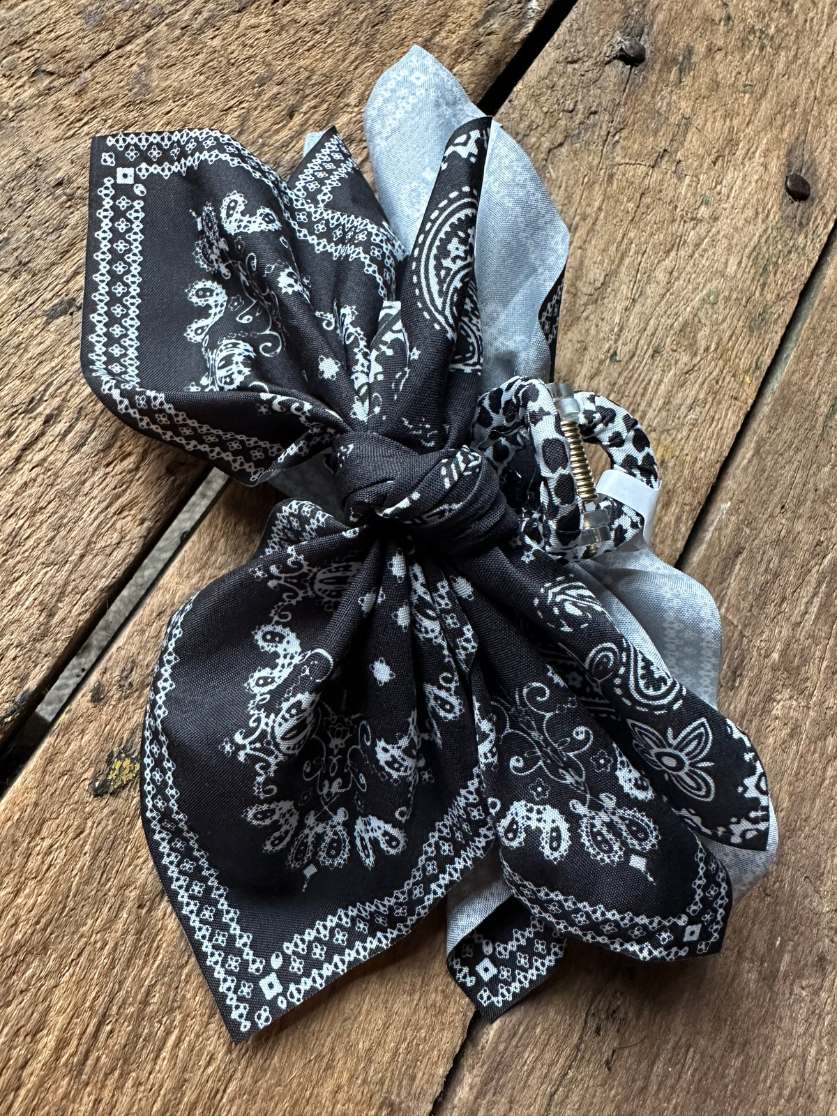 Bandana Hair Claw - Black