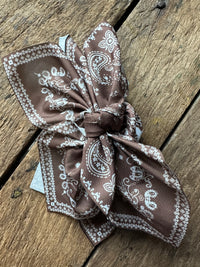 Bandana Hair Claw - Brown