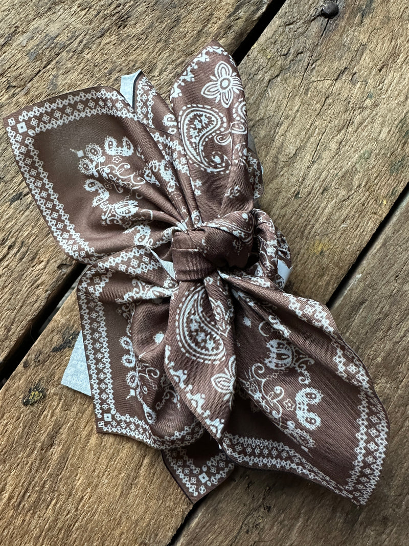 Bandana Hair Claw - Brown