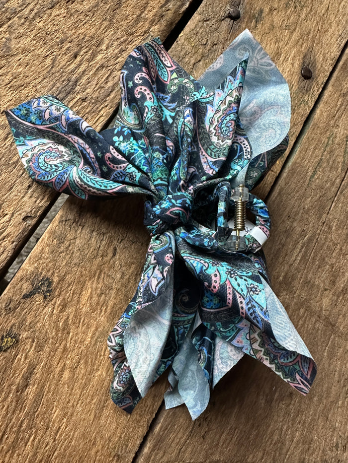 Bandana Hair Claw - Navy