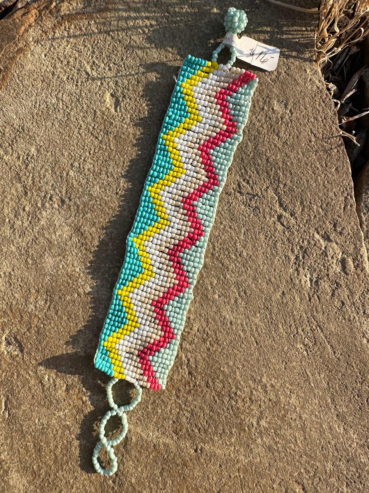 Bohemia Beaded Bracelet - Neon Chevron