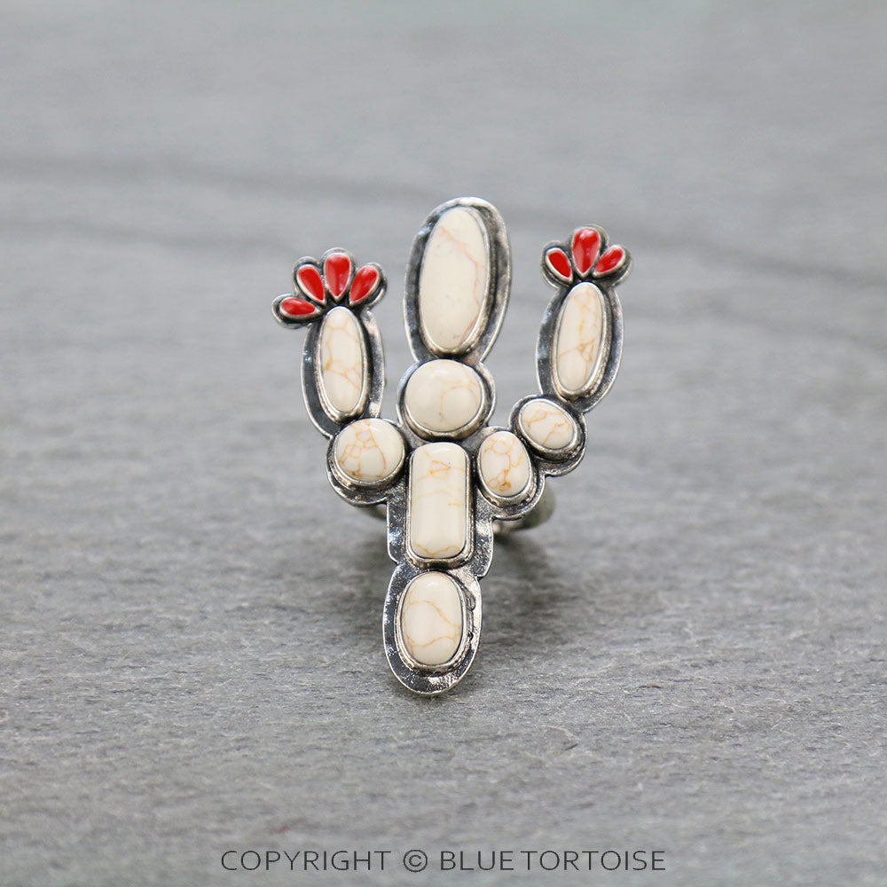 Ivory Cactus Statement Ring