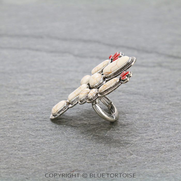 Ivory Cactus Statement Ring