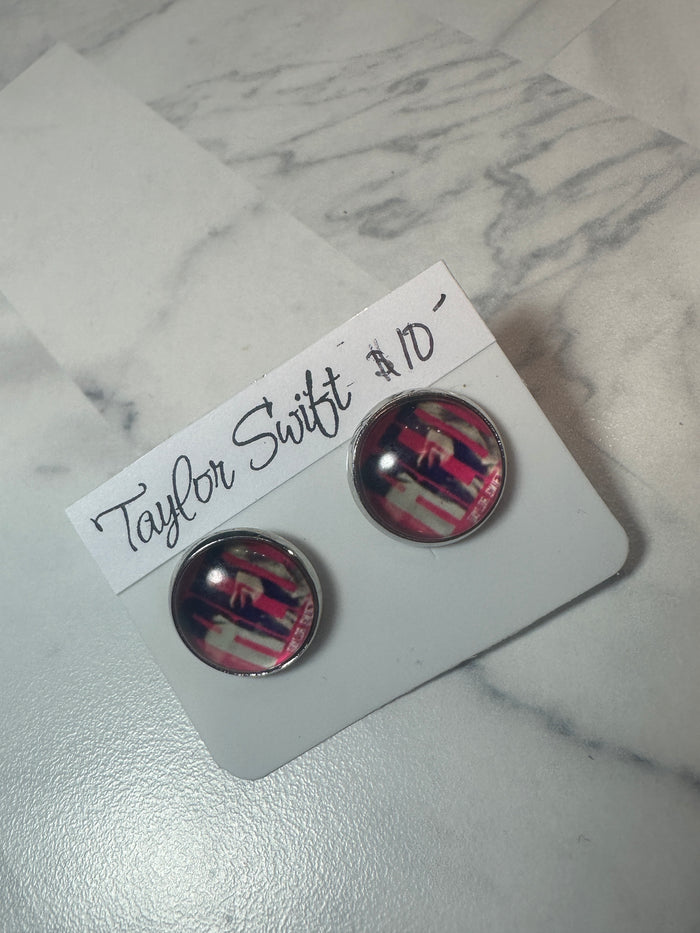 T.S. Bubble Studded Earrings - Classic Red