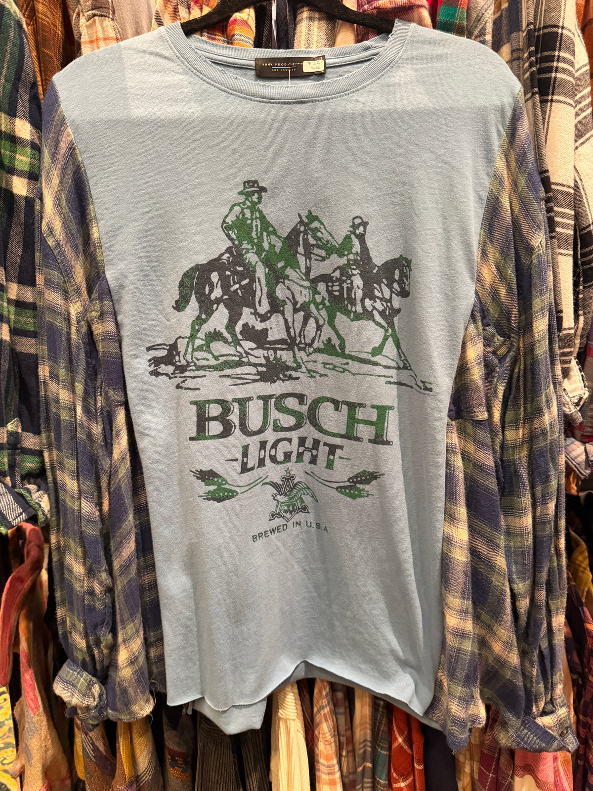 All American Light Beer T-Shirt Flannel