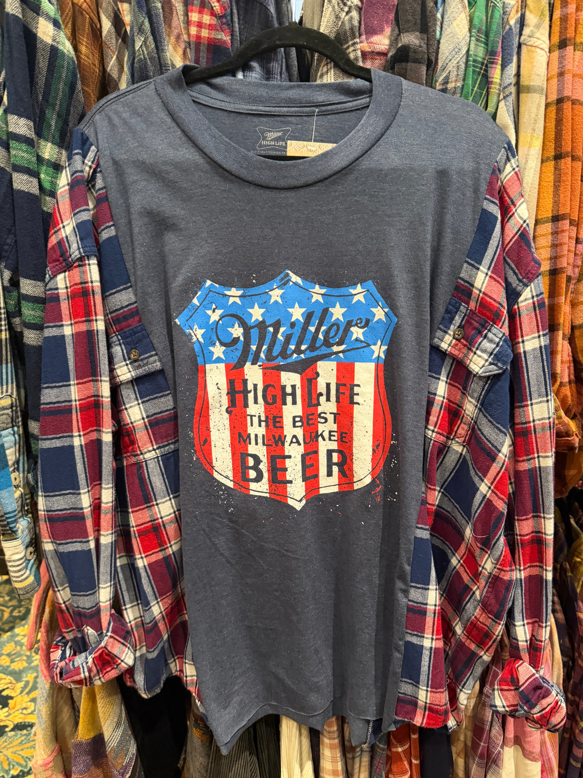 USA Beer T-Shirt Flannel