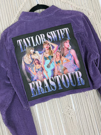 Glam Tour Lavender Crop Shacket - Medium