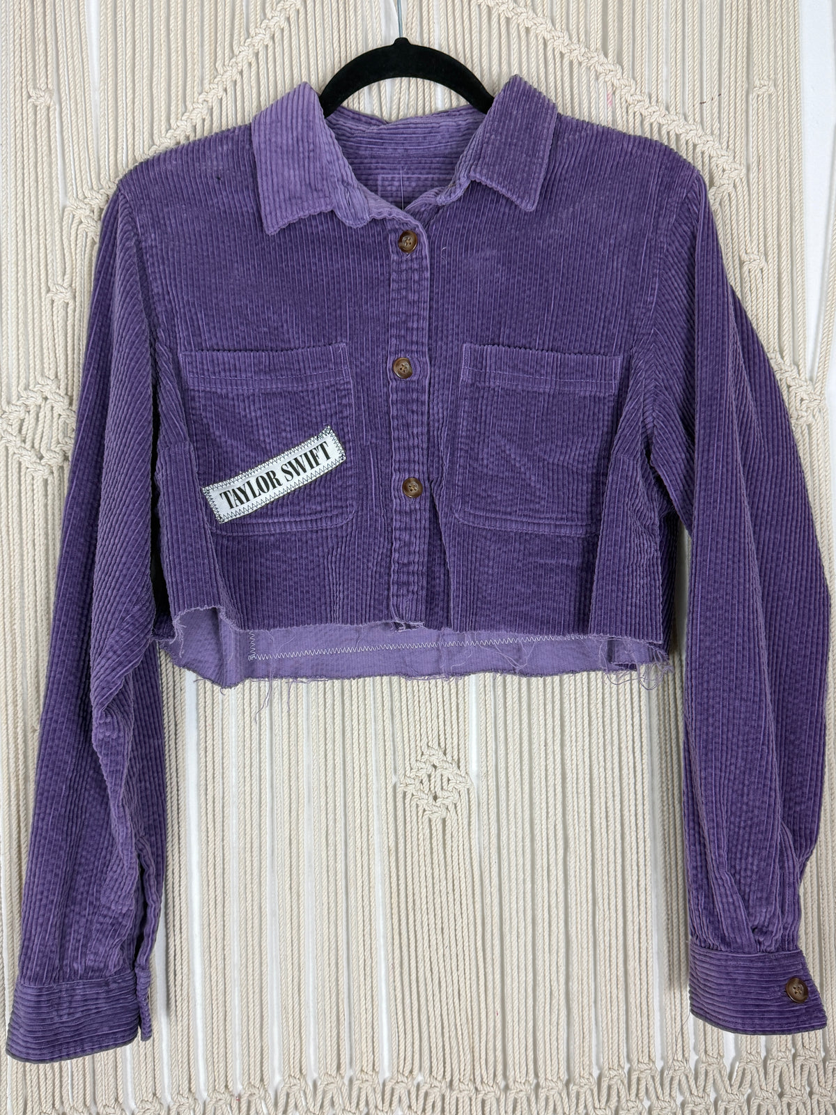 Glam Tour Lavender Crop Shacket - Medium
