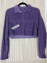 Glam Tour Lavender Crop Shacket - Medium