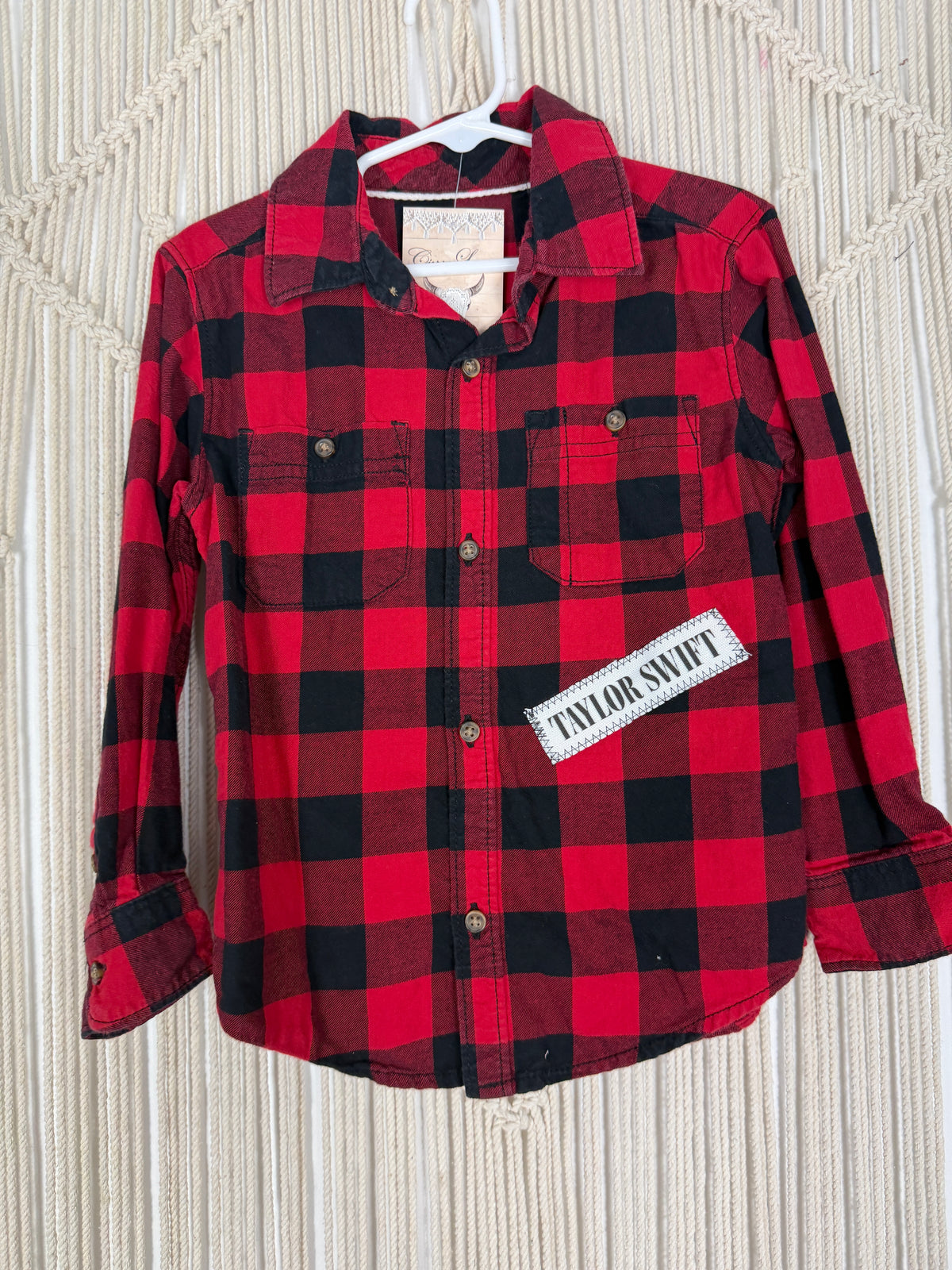 Scarlet Buff Check Flannel - kids 5T