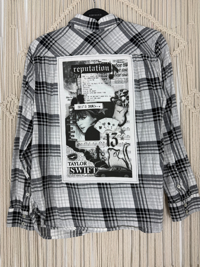 Edgy Classic Sparkle Plaid Flannel - Med