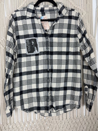 Edgy Classic Shine Plaid Flannel - Med