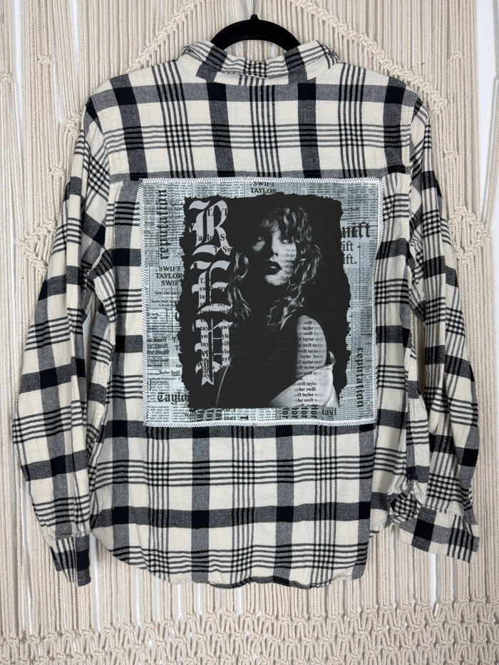 Edgy Classic Shine Plaid Flannel - Med