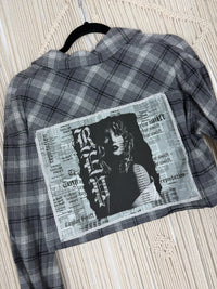 Edgy Classic Crop Plaid Flannel - Med