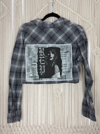 Edgy Classic Crop Plaid Flannel - Med