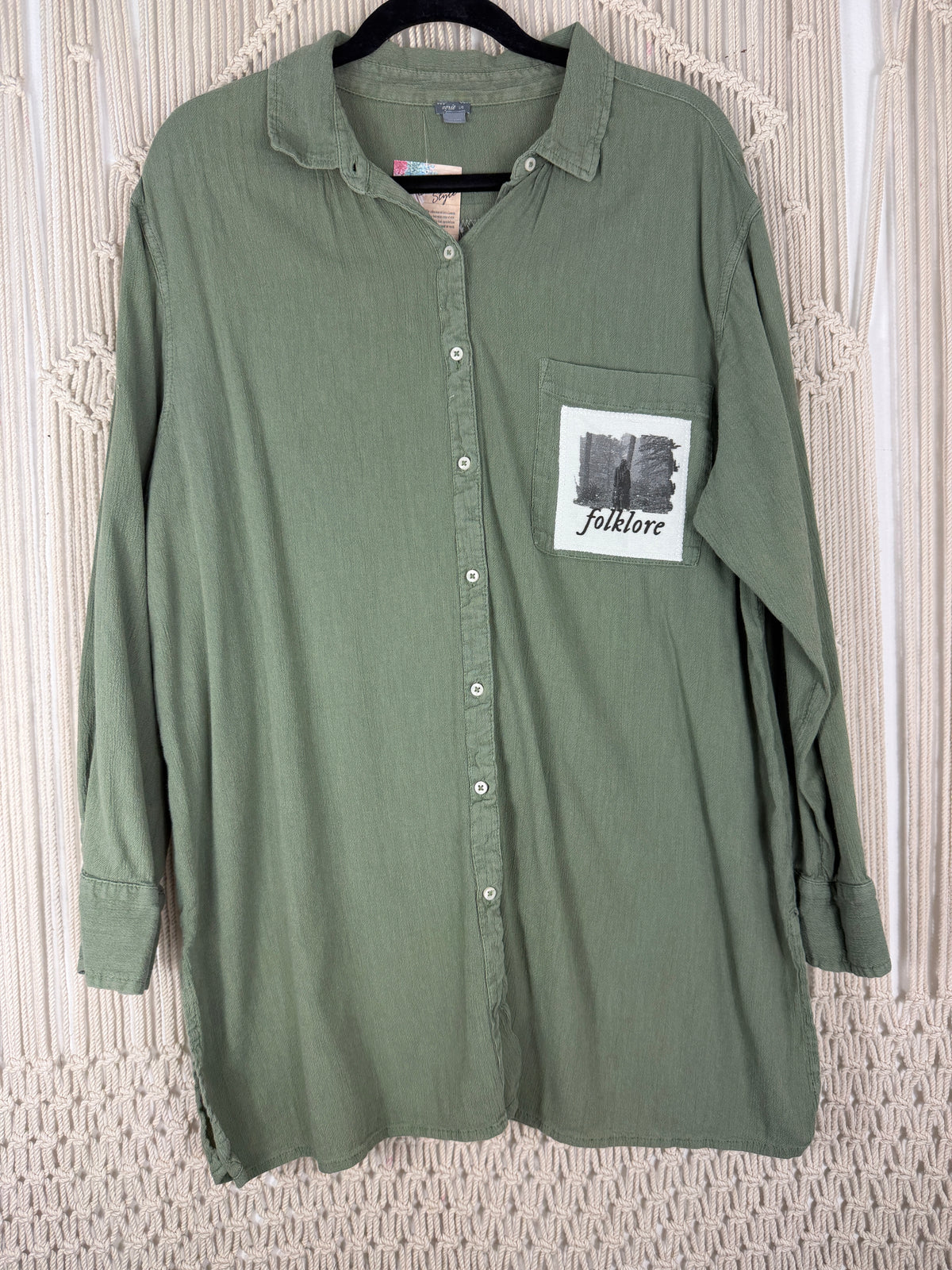 Folklore Olive Washed Long Sleeve