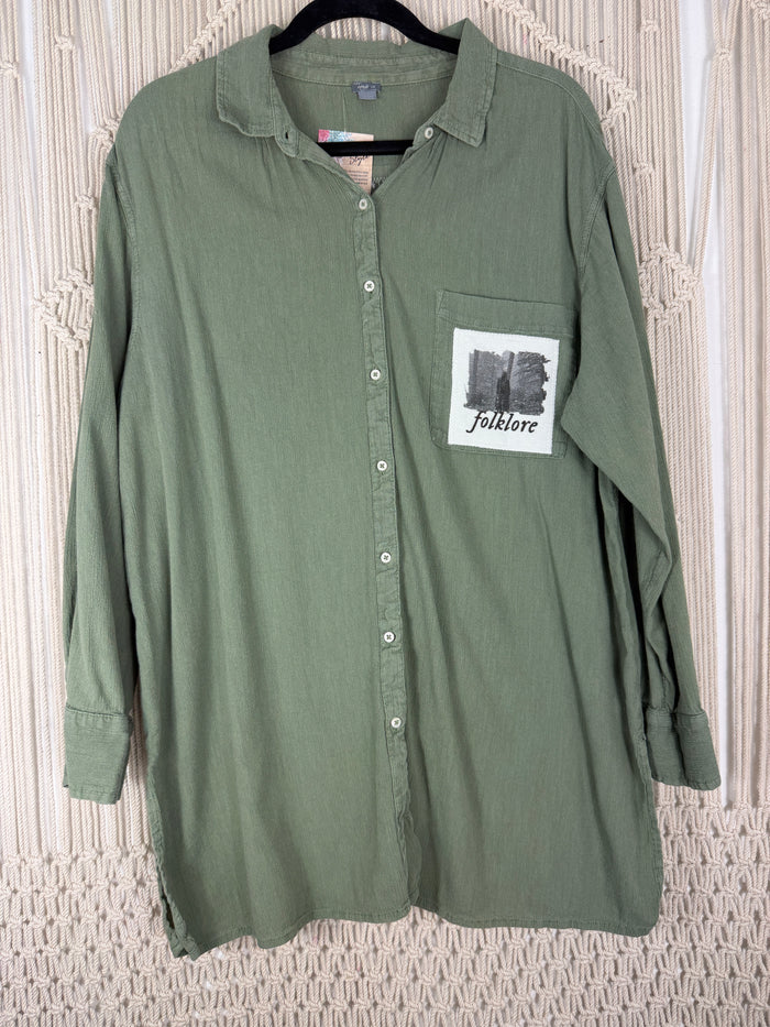 Folklore Olive Washed Long Sleeve