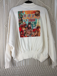 Showgirl Ivory Zip Sweatshirt