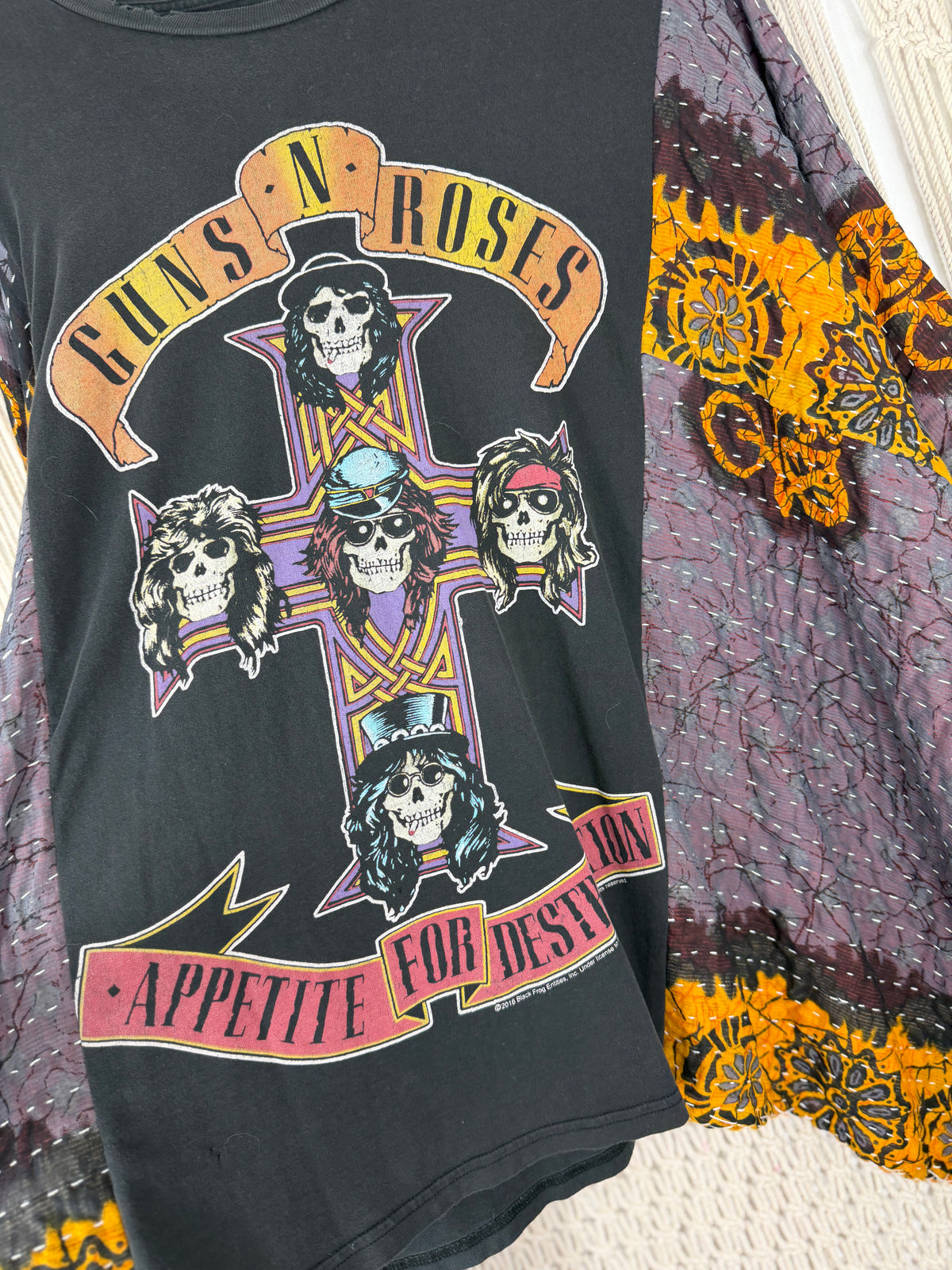 Guns and Roses Kantha Tee