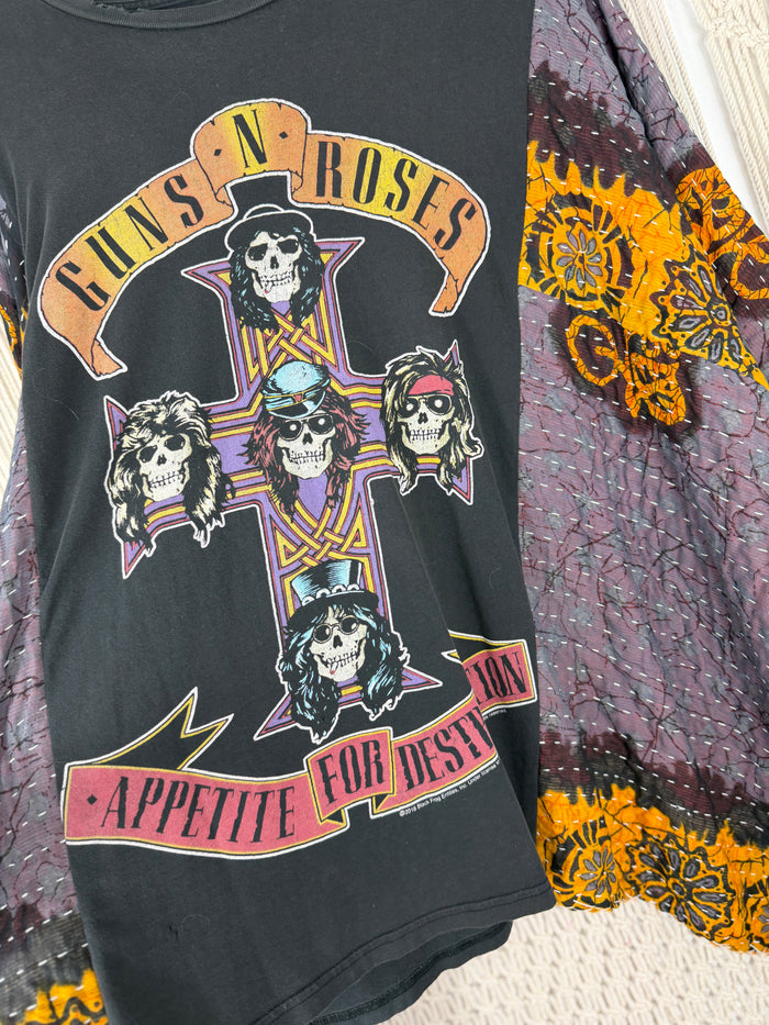 Guns and Roses Kantha Tee