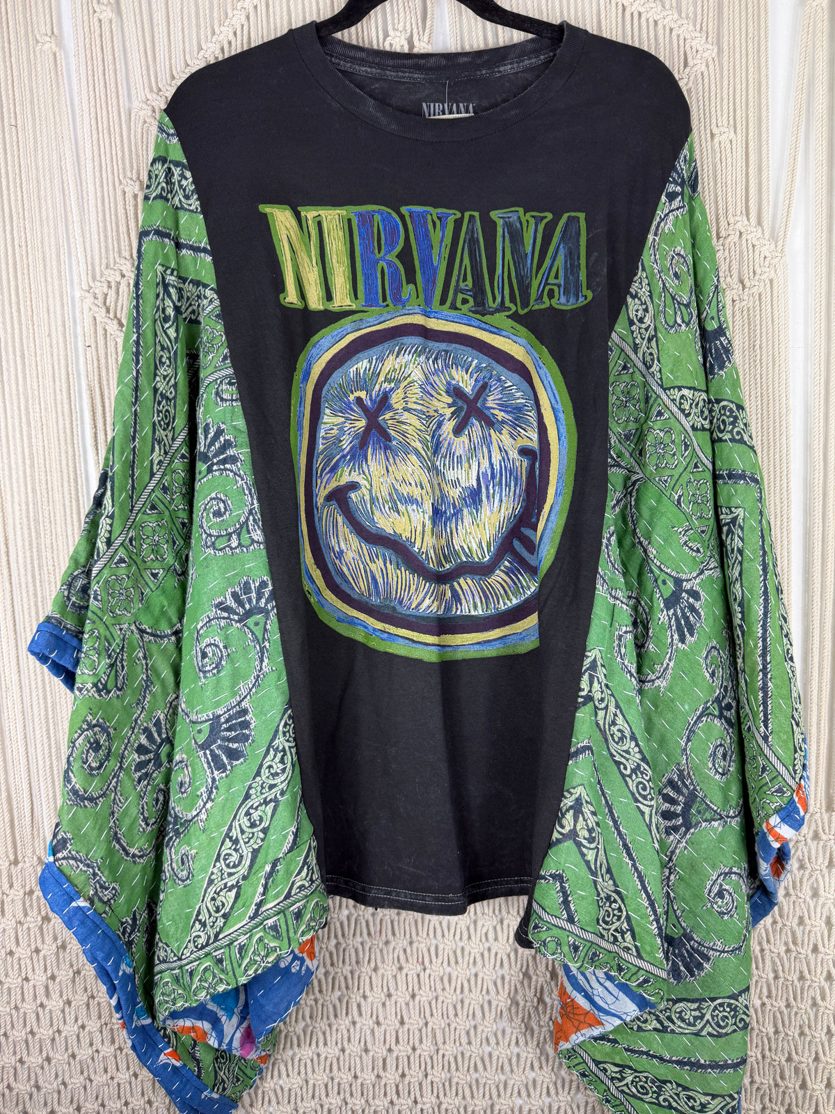 Nirvana Green Indigo Kantha Tee