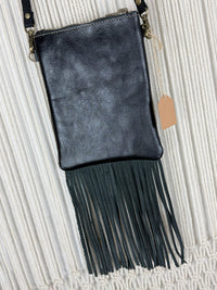 LV Lux Rodeo Fringed Crossbody - black + white cowhide