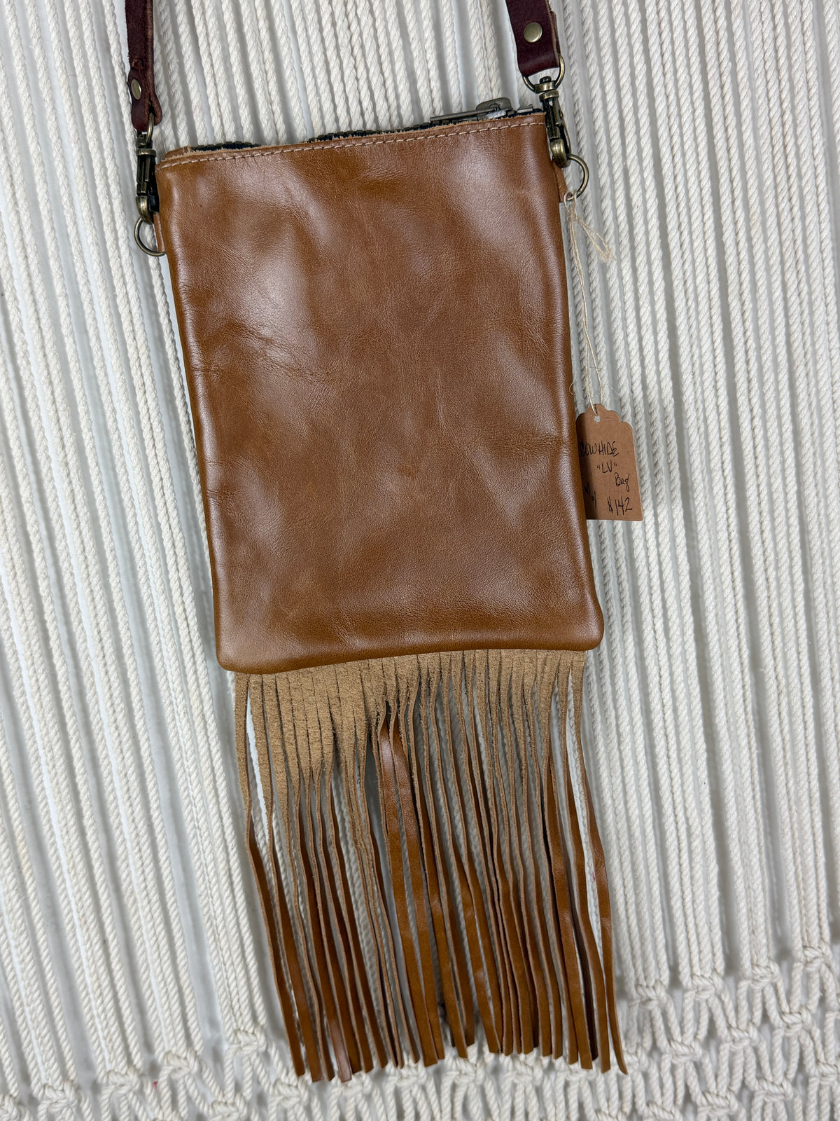 LV Lux Rodeo Fringed Crossbody - brown floral embossed